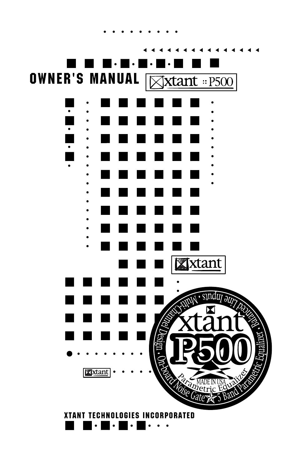 Xtant P500 User Manual | 9 pages