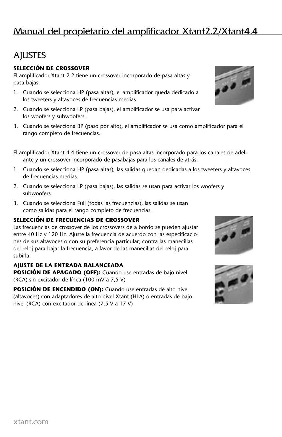 Ajustes | Xtant 2.2 User Manual | Page 24 / 36