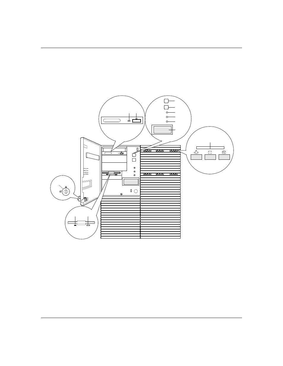 Chassis front features and controls | Zenith Data Systems MT2000 User Manual | Page 20 / 205