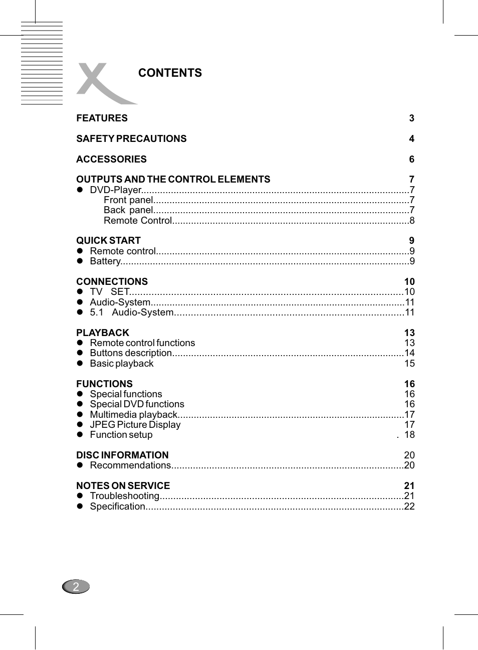 2contents | Xoro HSD 311 User Manual | Page 50 / 72