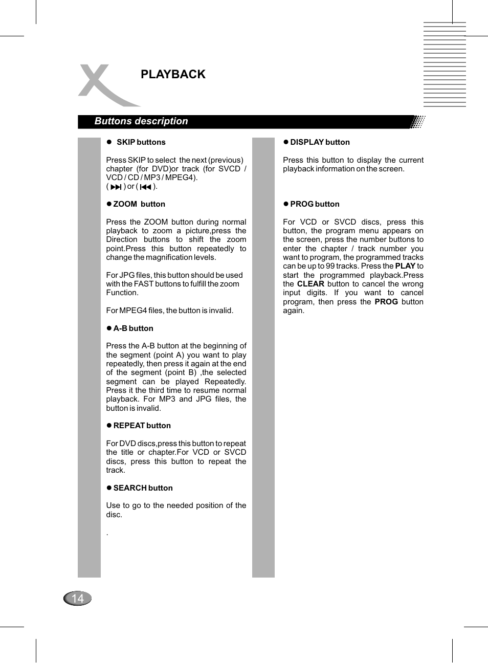 Playback 14 | Xoro HSD 311 User Manual | Page 62 / 72