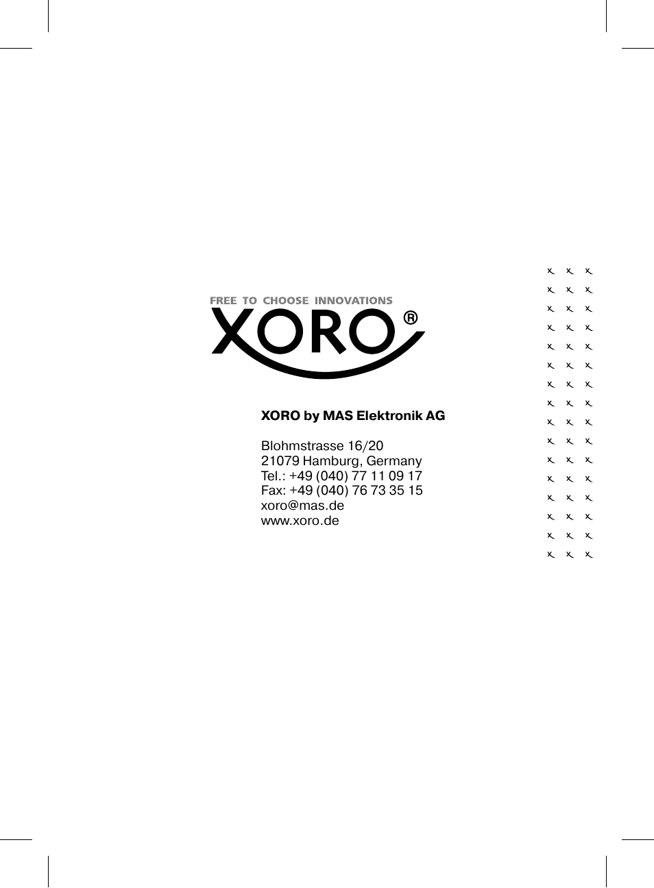 Xoro HSD 311 User Manual | Page 72 / 72