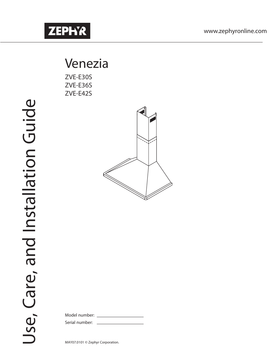 Zephyr ZVE-E42S User Manual | 19 pages