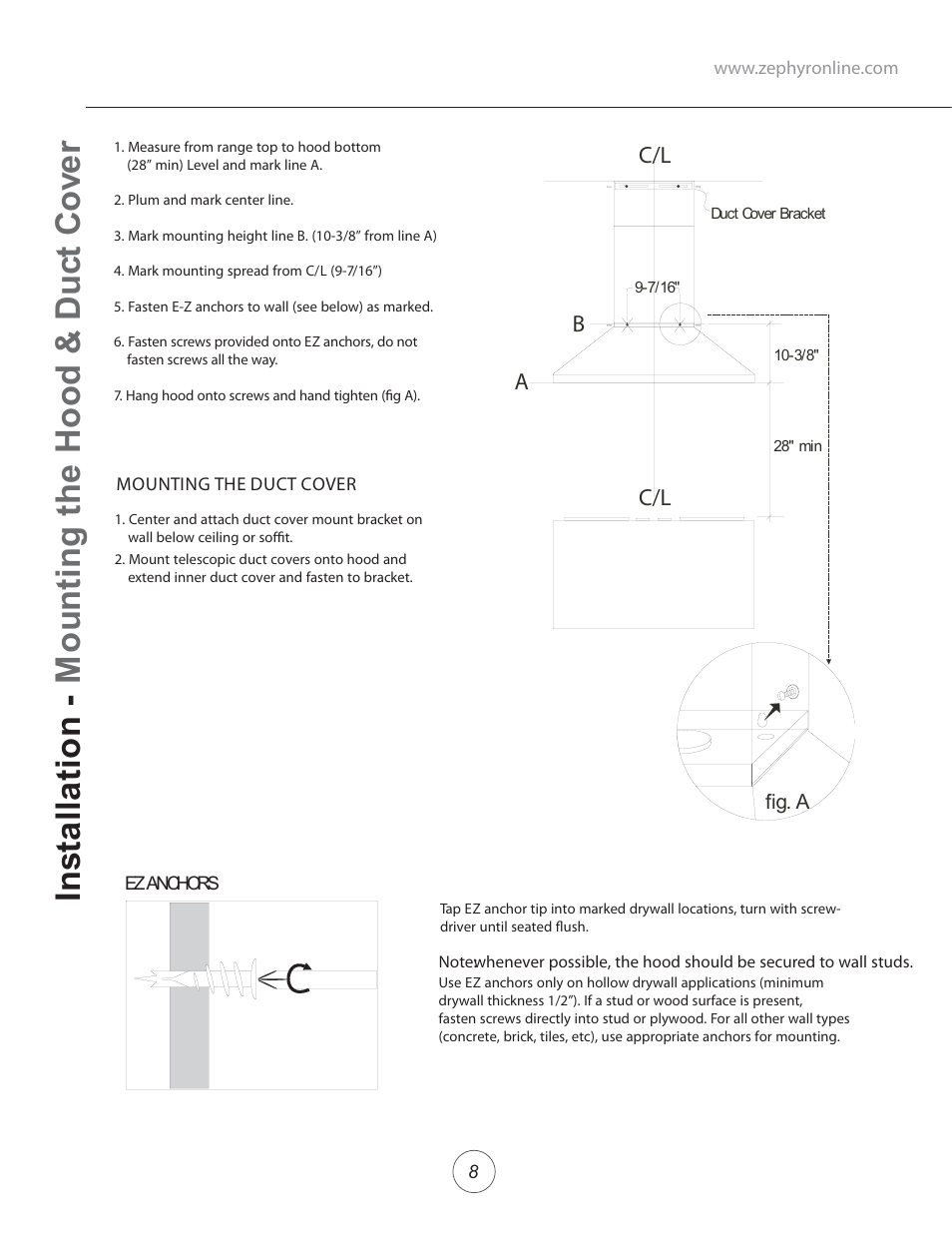 Zephyr ZVE-E42S User Manual | Page 10 / 19