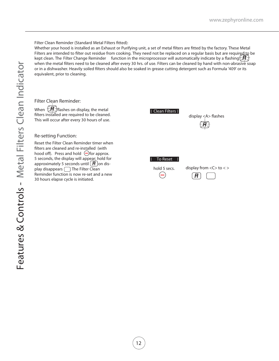 Zephyr ZVE-E42S User Manual | Page 14 / 19