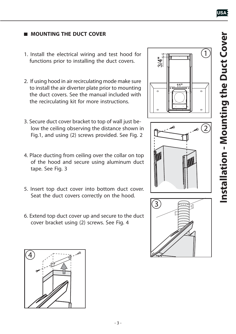 Zephyr Duct Cover Extension Z1C-00PN User Manual | Page 3 / 8