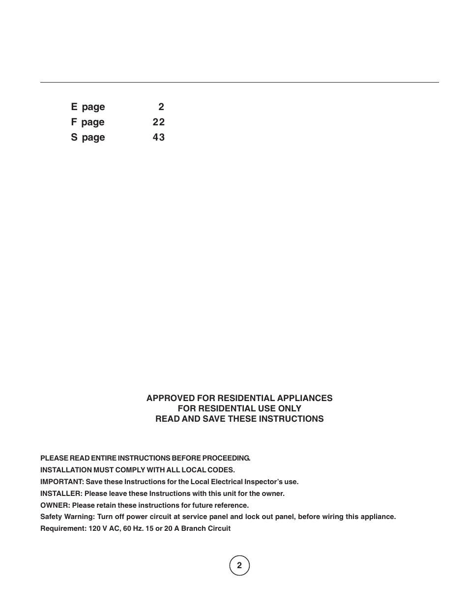 Zephyr EGL-E36AS User Manual | Page 2 / 21