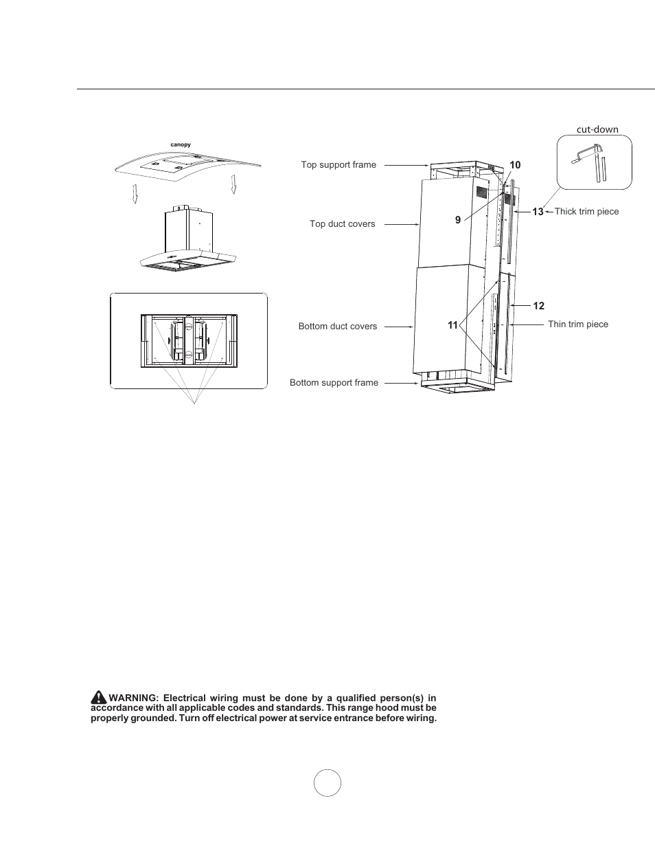 Installation – mounting the hood | Zephyr ZML-M90AG/AS User Manual | Page 12 / 21
