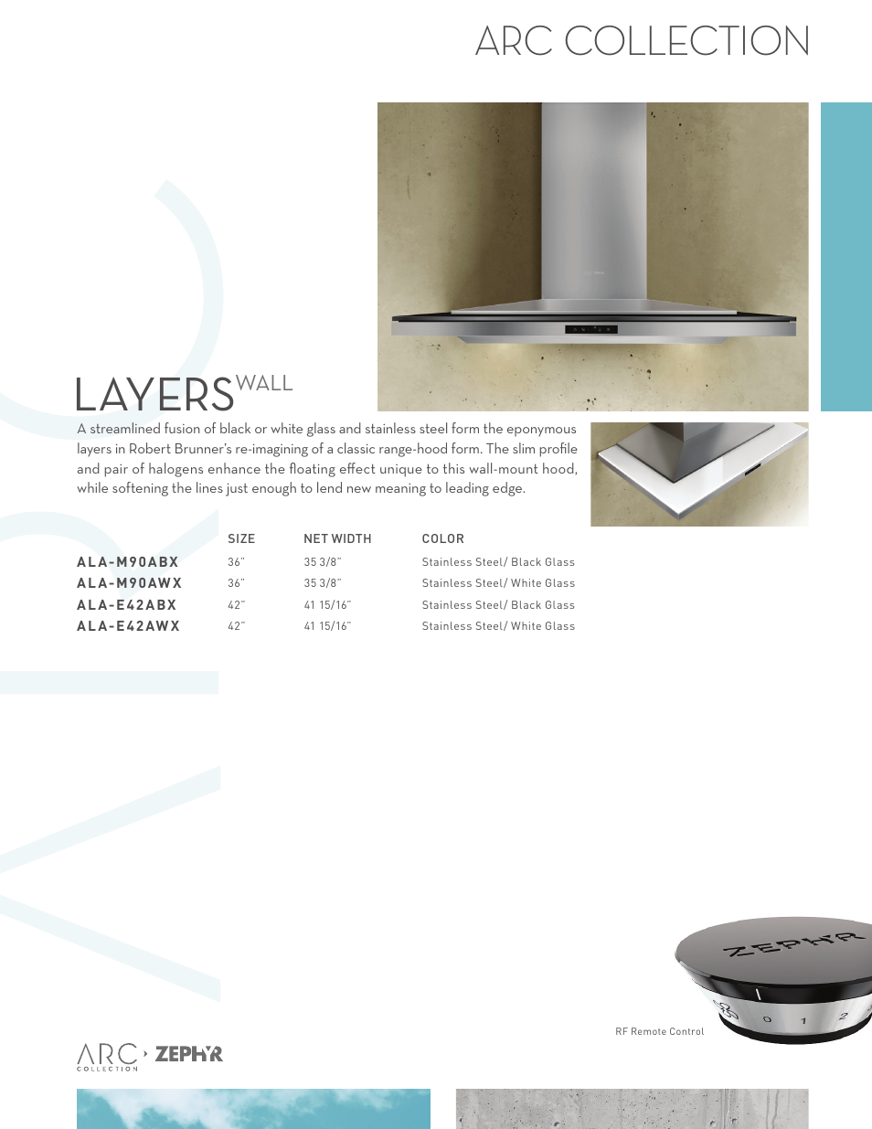 Zephyr Layers Wall ALA - M90AWX User Manual | 2 pages