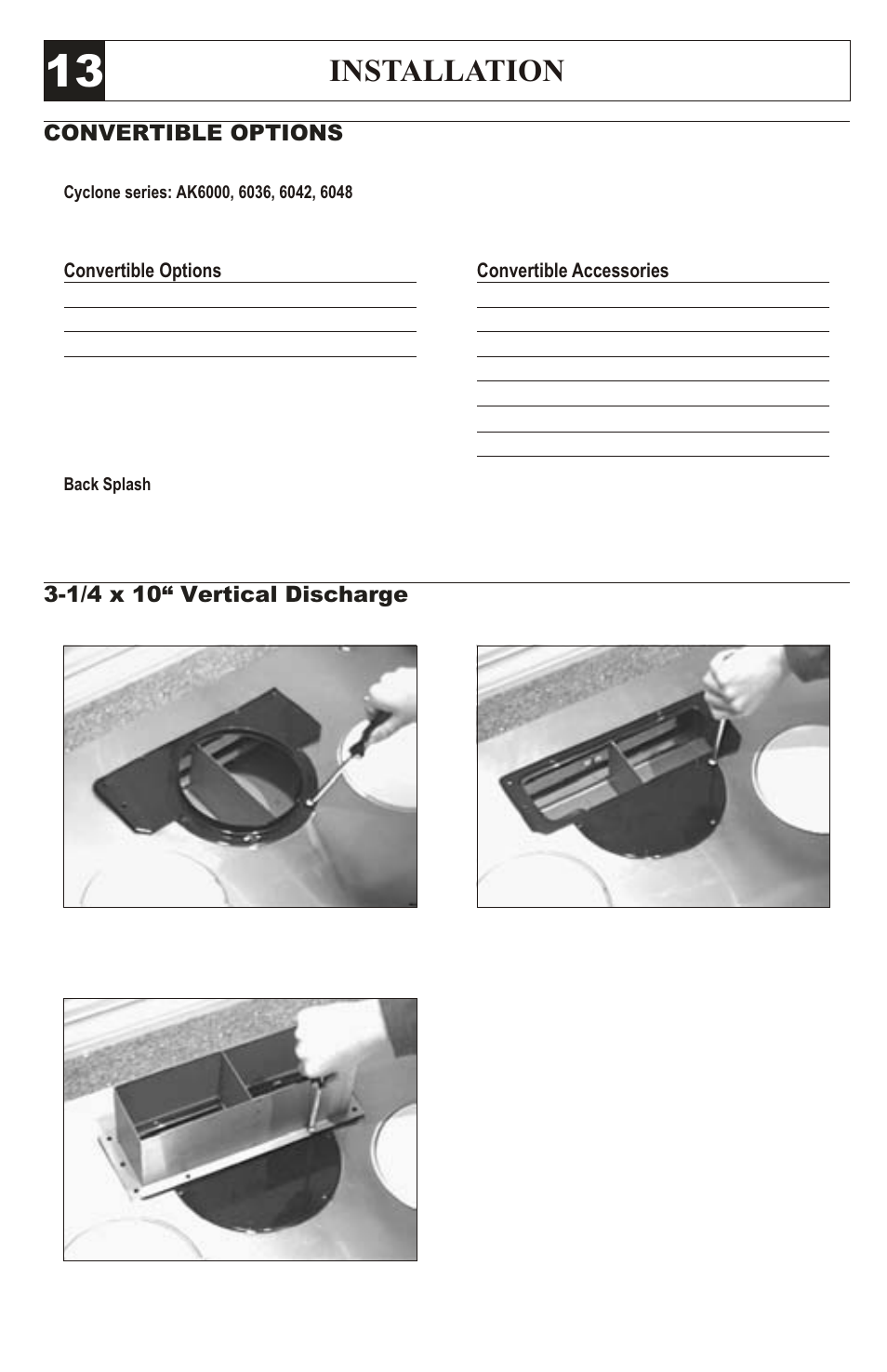 Installation | Zephyr WHIRLWIND AK9800 User Manual | Page 15 / 21