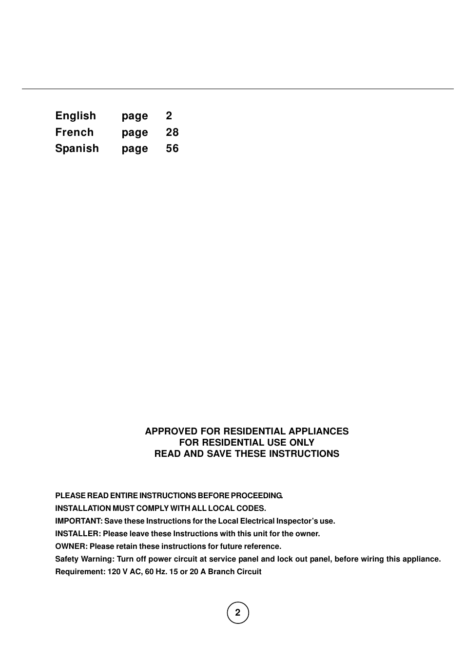 Zephyr CPA-E48ASX User Manual | Page 2 / 27