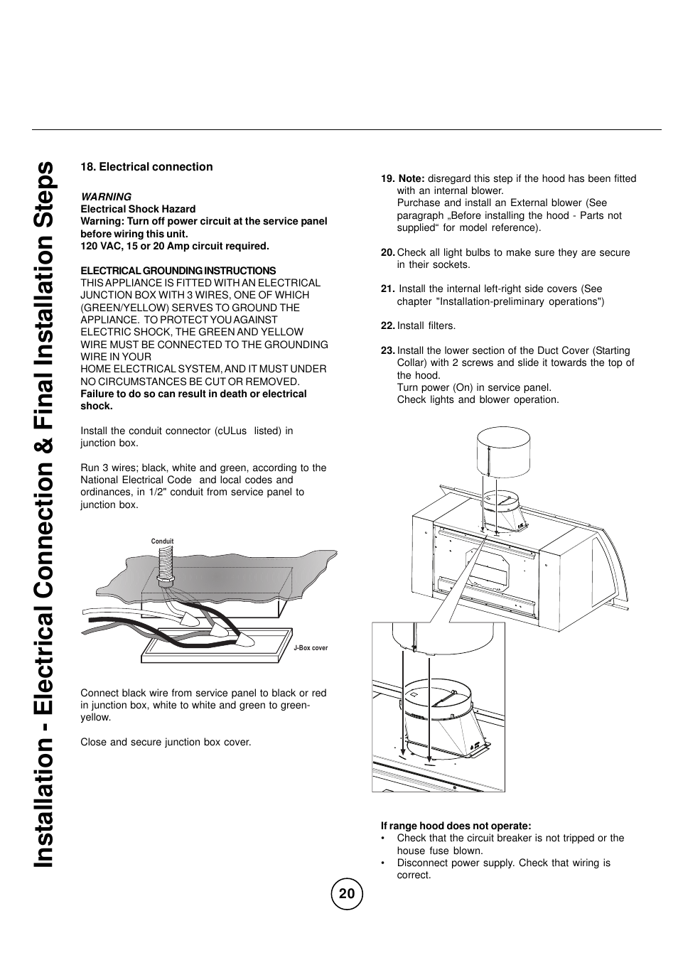 Zephyr CPA-E48ASX User Manual | Page 20 / 27