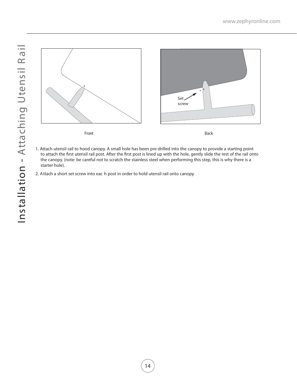 Zephyr COK-E48SX User Manual | Page 16 / 23