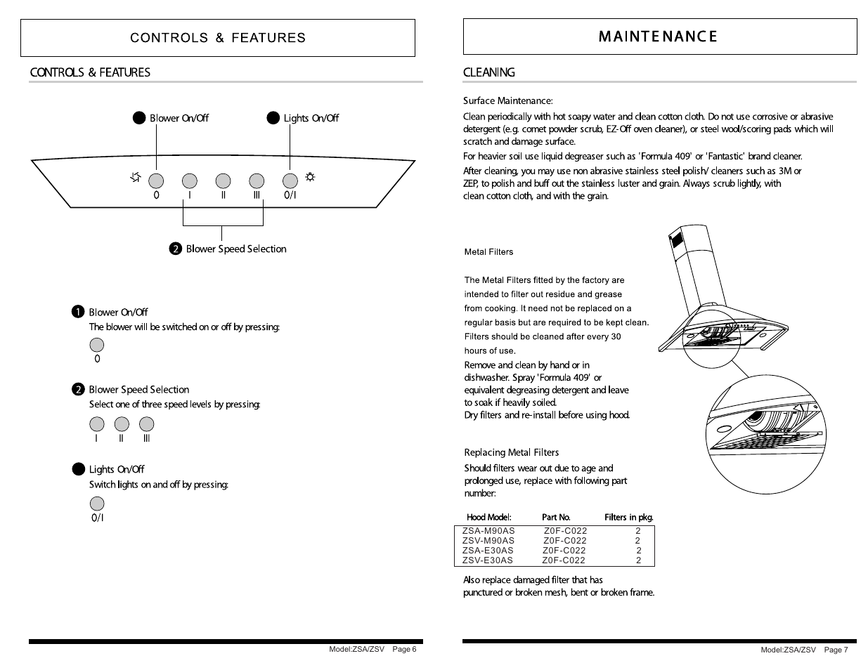 Zephyr ZSA-M90AS User Manual | Page 6 / 7