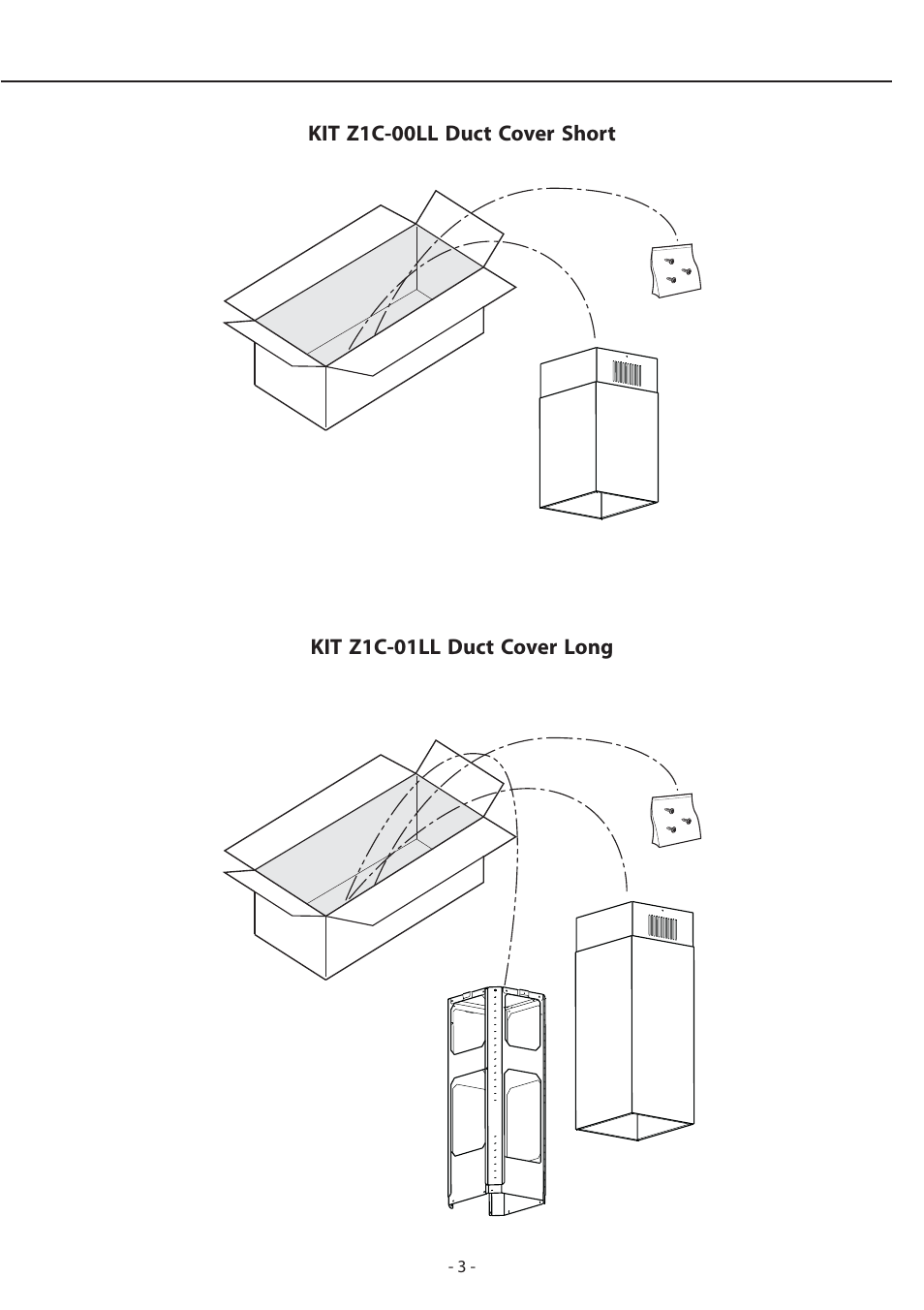 Zephyr Duct Cover Extension Z1C-01LL User Manual | Page 3 / 12