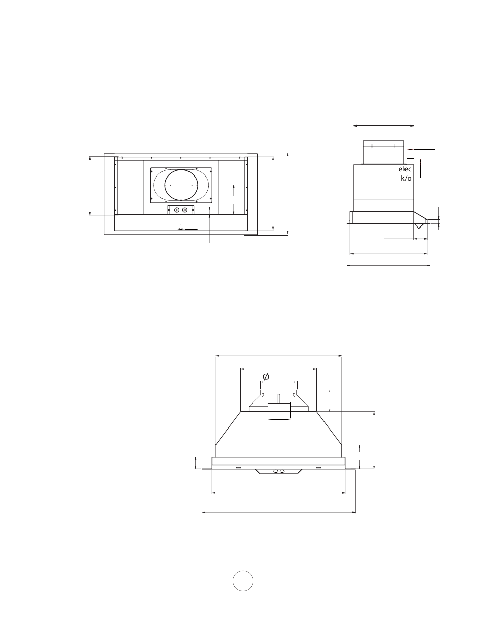 Installation – speci fi cations, Top side front | Zephyr Willow AK8800AS User Manual | Page 10 / 17