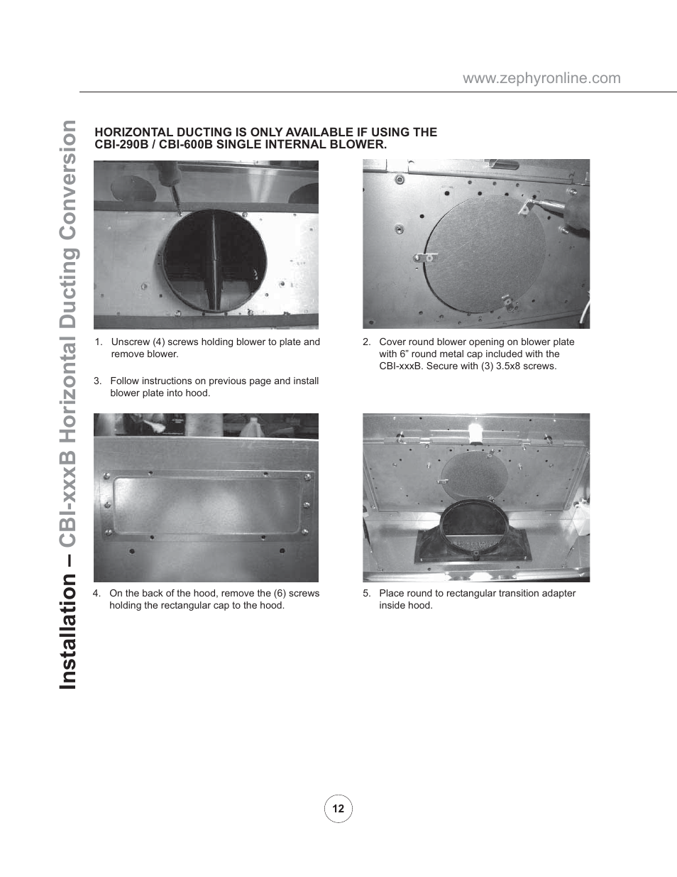 Zephyr AK7548ASX User Manual | Page 14 / 23