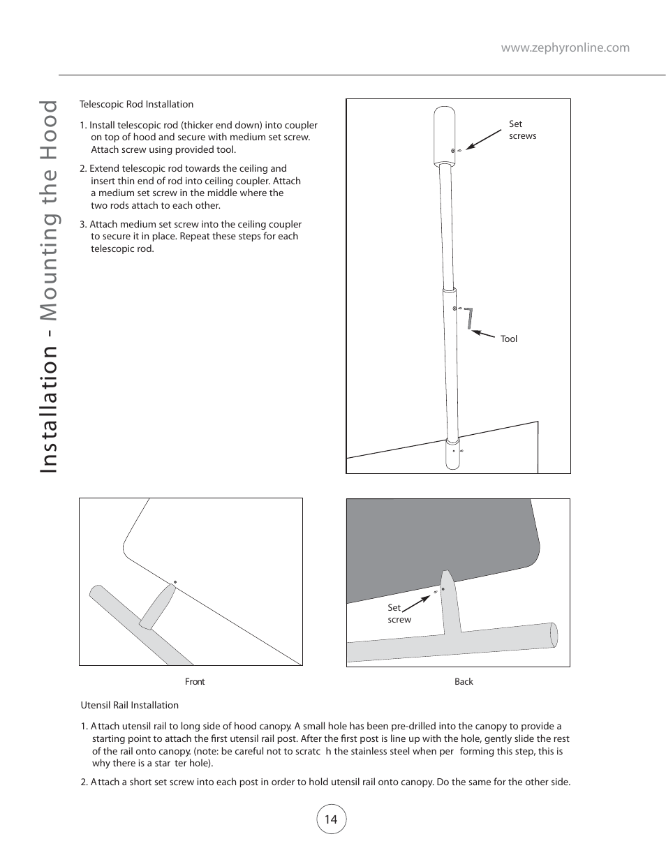 Zephyr CTP-E 60SX User Manual | Page 16 / 23