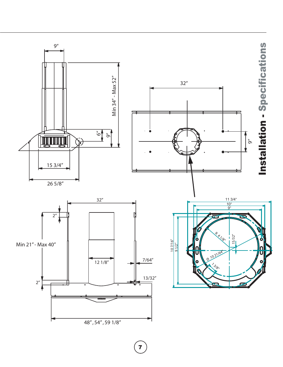 Noi tal la ts ni sn oit aci fi ce ps | Zephyr CTP-E 60SX User Manual | Page 9 / 23