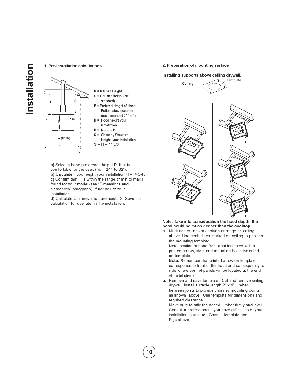 Inst allation | Zephyr EOT-E42ASX User Manual | Page 10 / 22