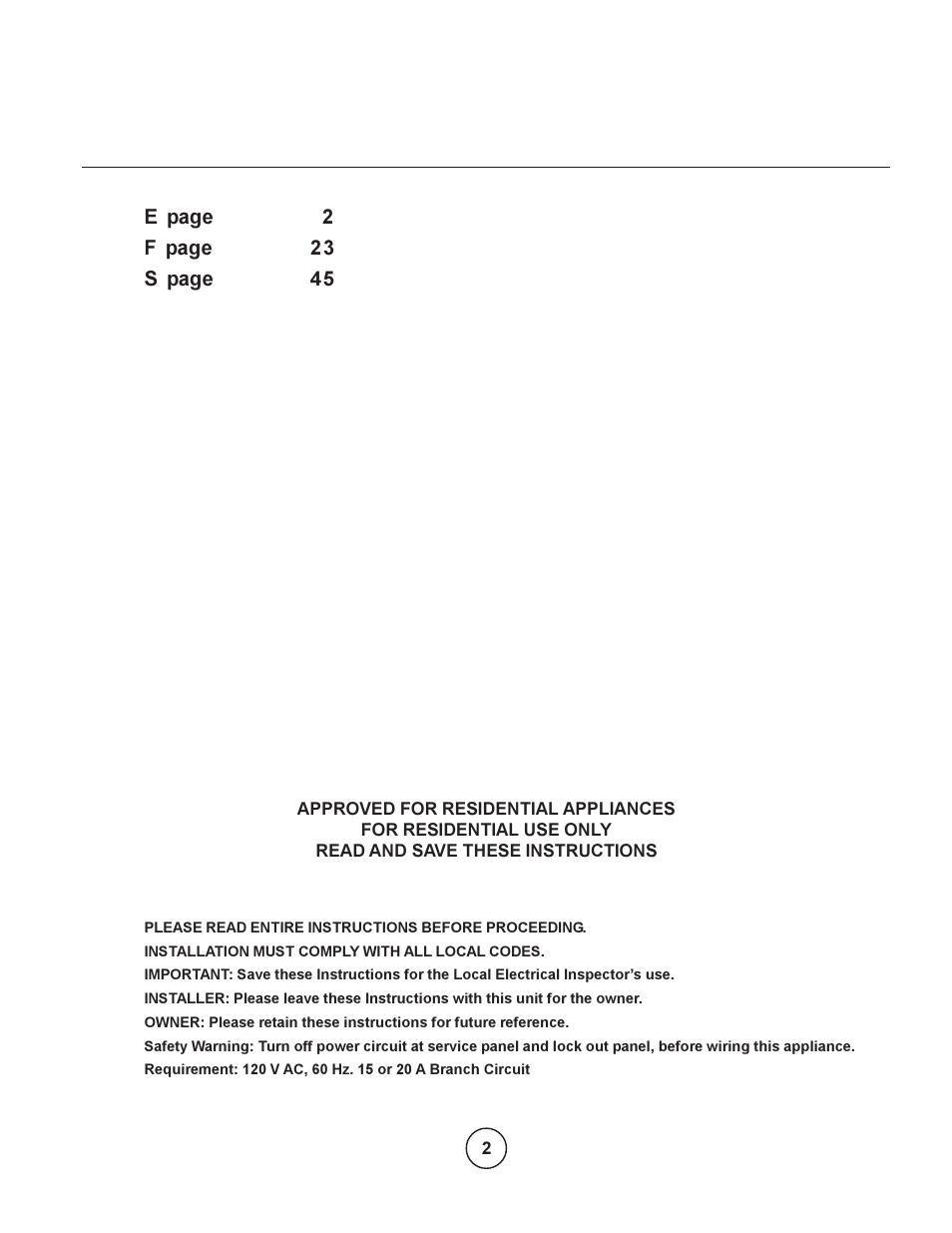 Zephyr EOT-E42ASX User Manual | Page 2 / 22
