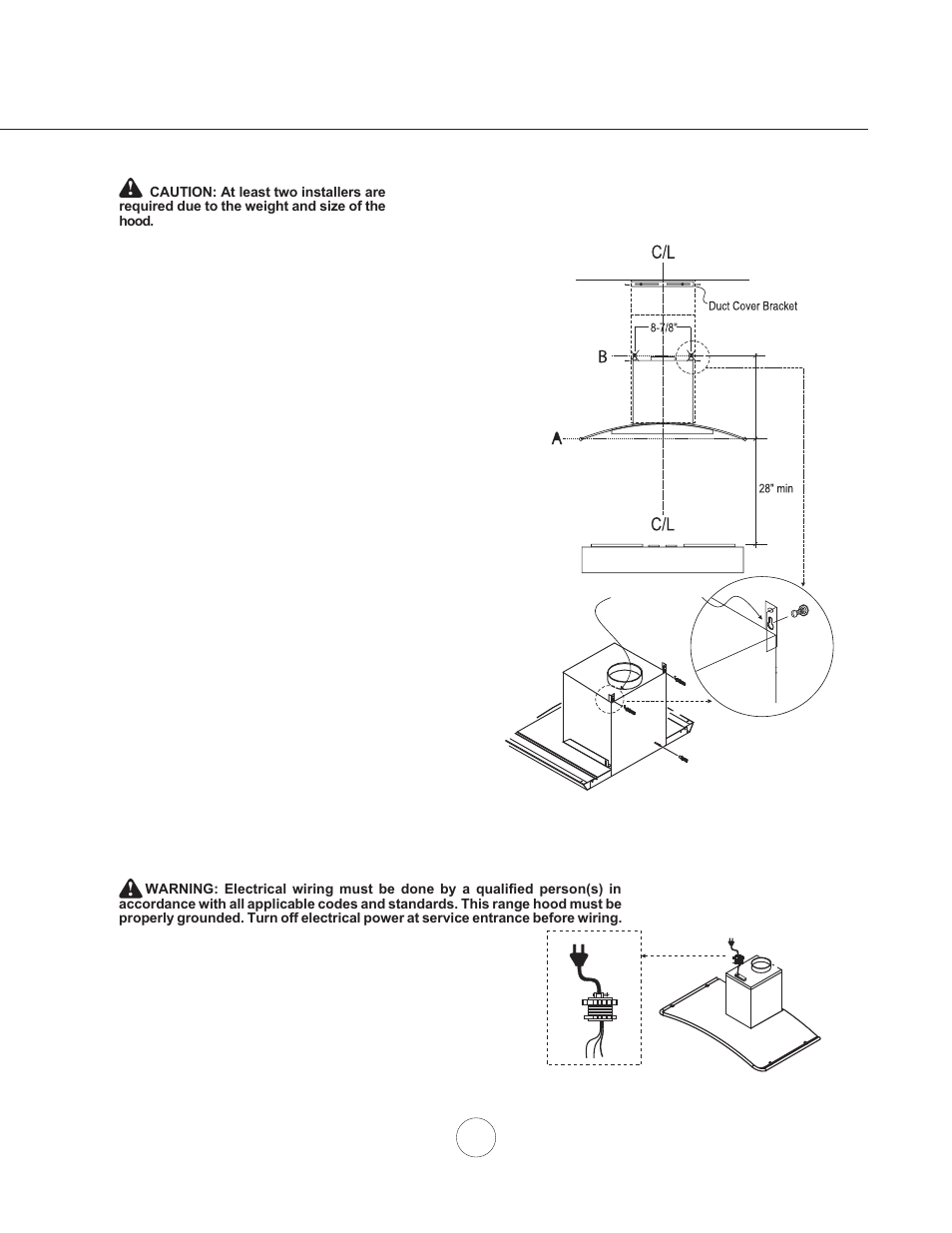 Installation – mounting the hood | Zephyr ZMI-M90AS User Manual | Page 11 / 20