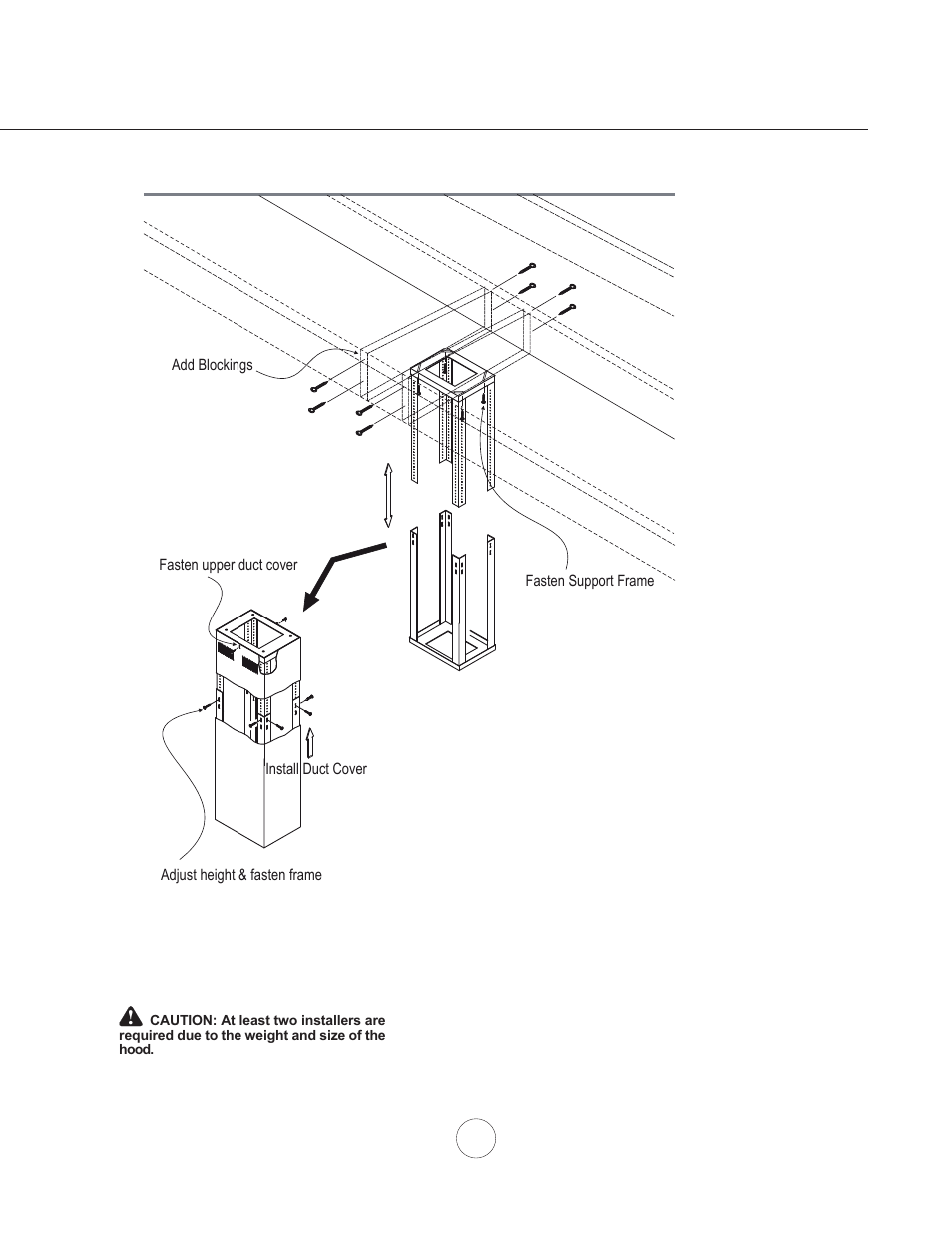 Installation – mounting the hood | Zephyr ZNA-M90S User Manual | Page 11 / 21