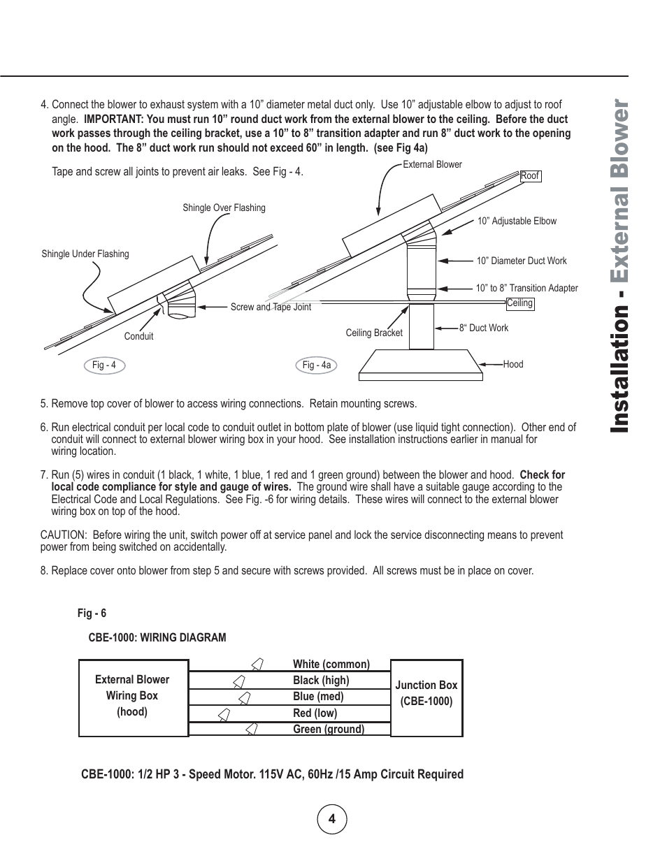 Noi tal la ts ni re wol bl an re tx e | Zephyr CBE-1000 User Manual | Page 5 / 5