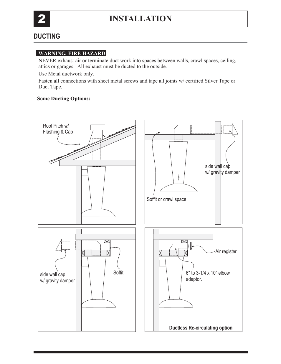 Installation | Zephyr ZTO-M795 User Manual | Page 5 / 17