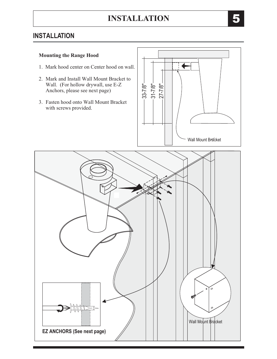 Installation | Zephyr ZTO-M795 User Manual | Page 8 / 17