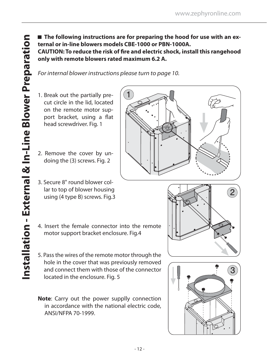 Zephyr ASL-E42ASX User Manual | Page 12 / 23