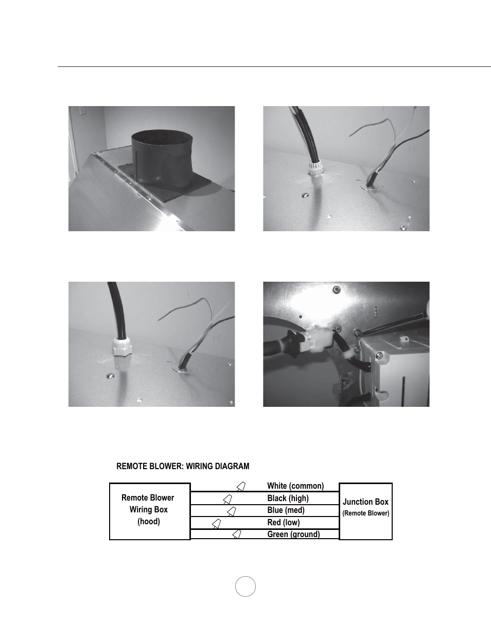 Installation – remote blower preparation | Zephyr Cypress AK7842ASX User Manual | Page 14 / 19