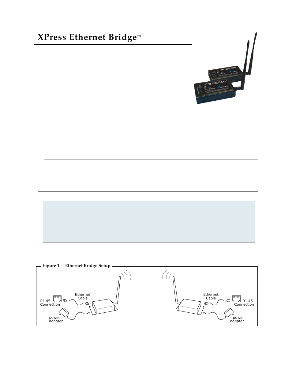 Xpress Ethernet Bridge XEB09-C User Manual | 4 pages