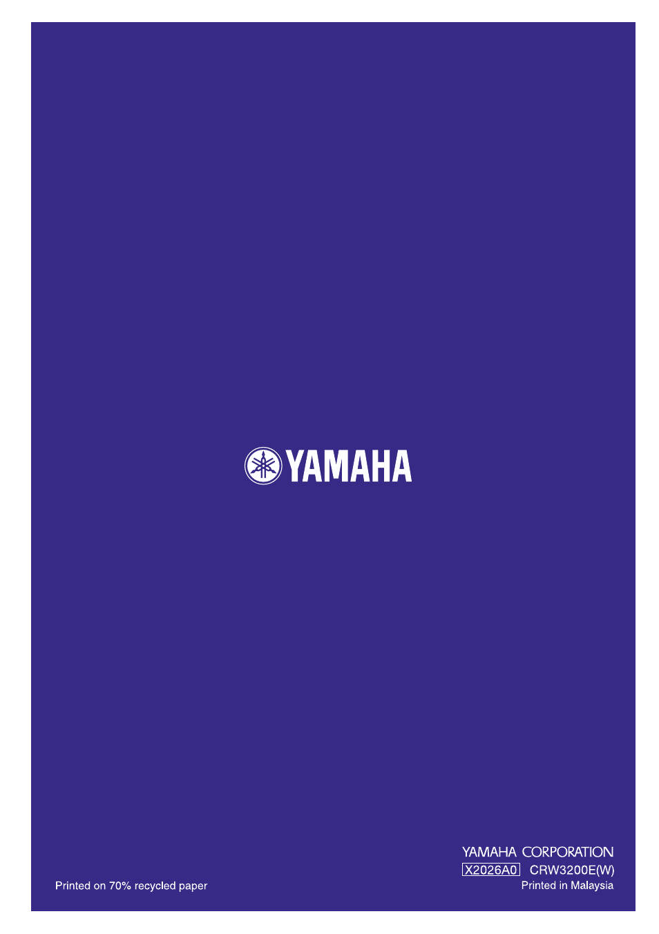 Yamaha CD Recordable/Rewritable Drive CRW3200 User Manual | Page 50 / 50