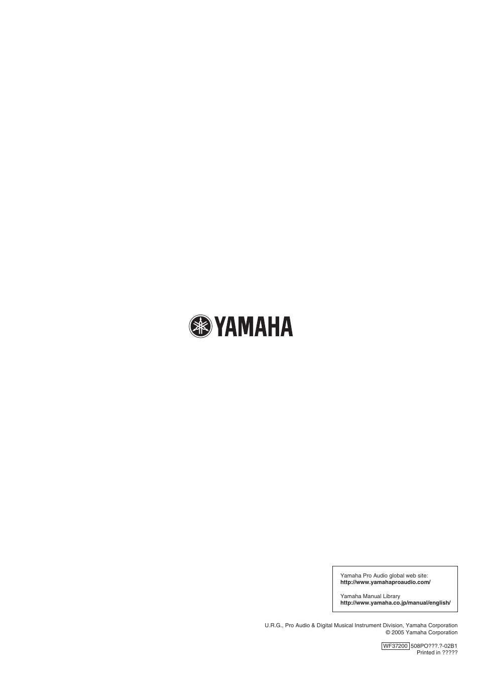 Yamaha XP5000 User Manual | Page 20 / 20