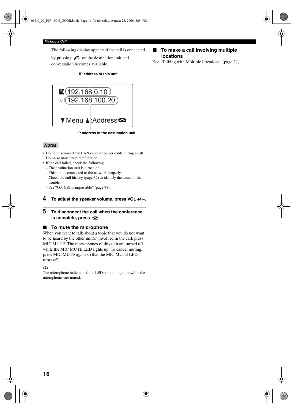 Yamaha PJP-100H User Manual | Page 20 / 59