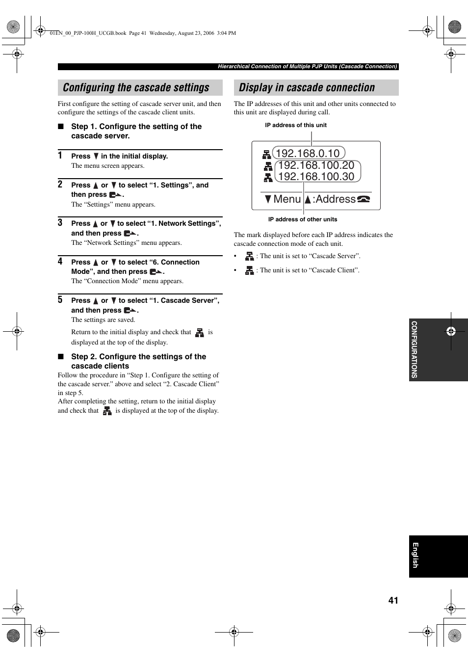 Yamaha PJP-100H User Manual | Page 45 / 59