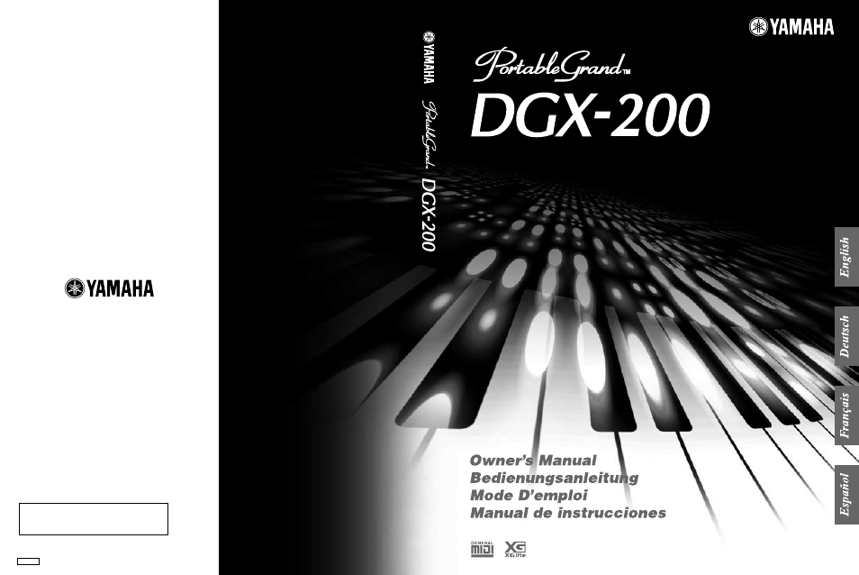 Yamaha PORTABLE GRAND DGX-200 User Manual | 100 pages