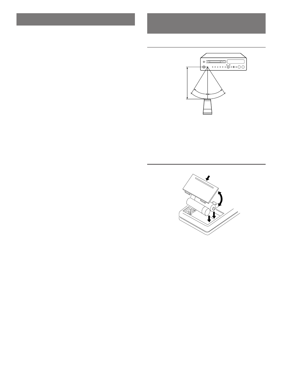 Copy protection (scms), Notes regarding the remote control, Remote control operation range | Battery installation | Yamaha MDX-9 User Manual | Page 24 / 28