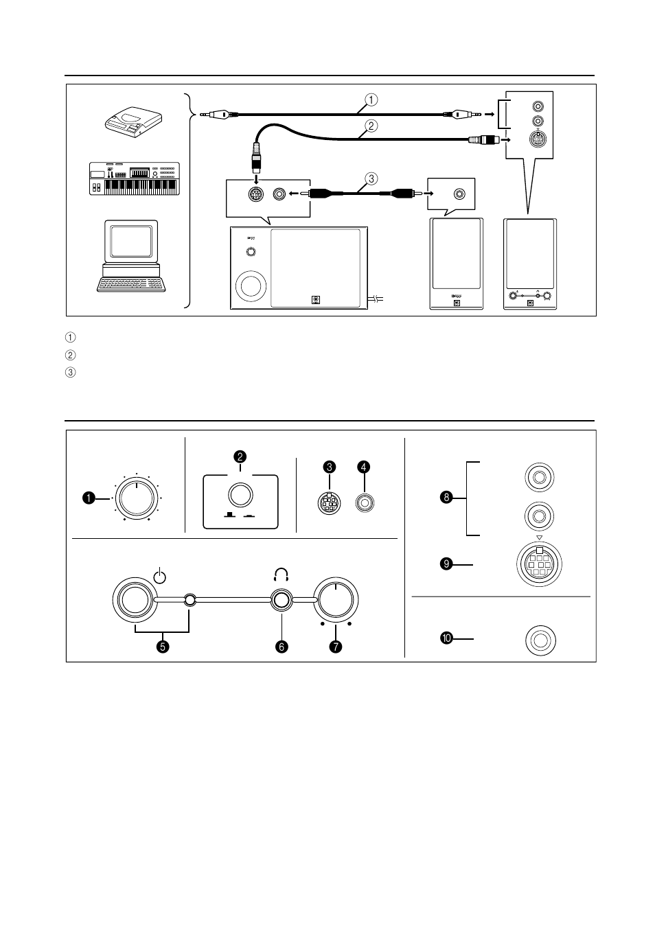 Connection, Controls & connectors, Connection / connexion | Controls & connectors / commandes et connecteurs | Yamaha YST-MS50 User Manual | Page 4 / 7