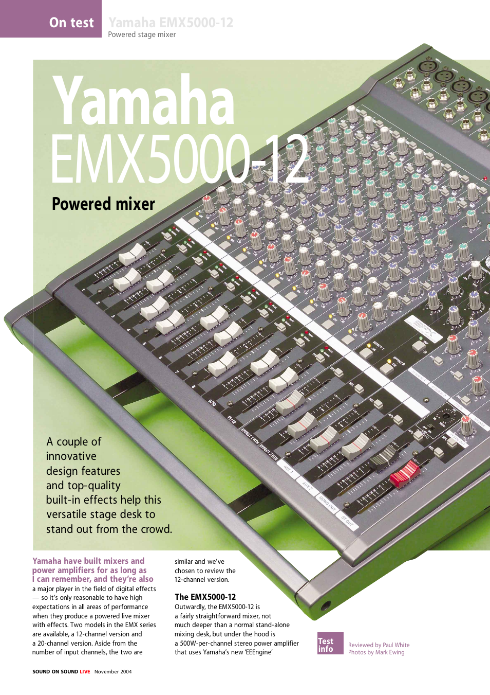 Powered mixer | Yamaha EMX5000 User Manual | Page 2 / 6