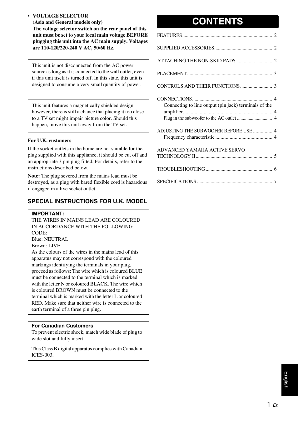 Yamaha NS-SW210 User Manual | Page 5 / 12
