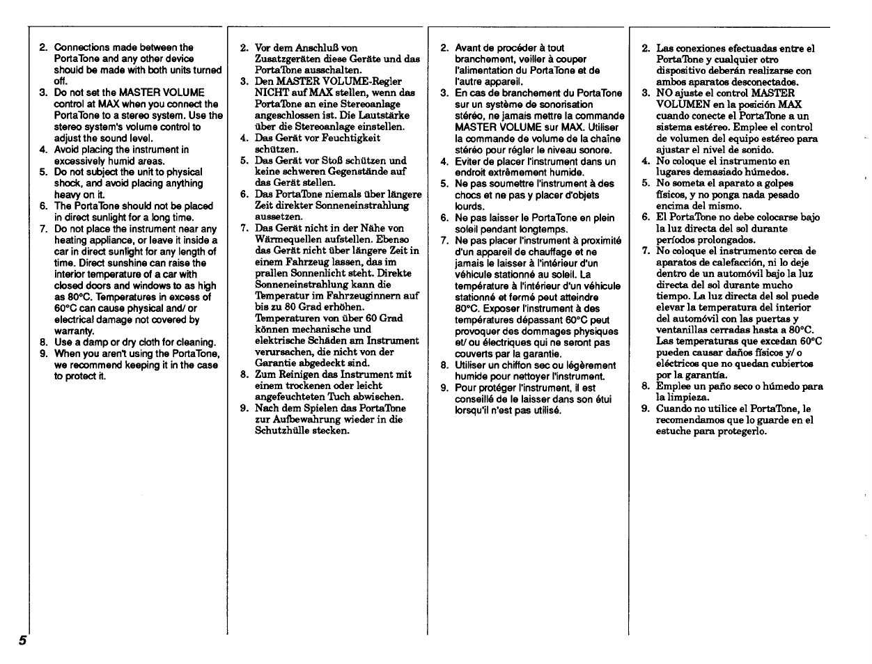 Yamaha Portatone PSR-8 User Manual | Page 6 / 28