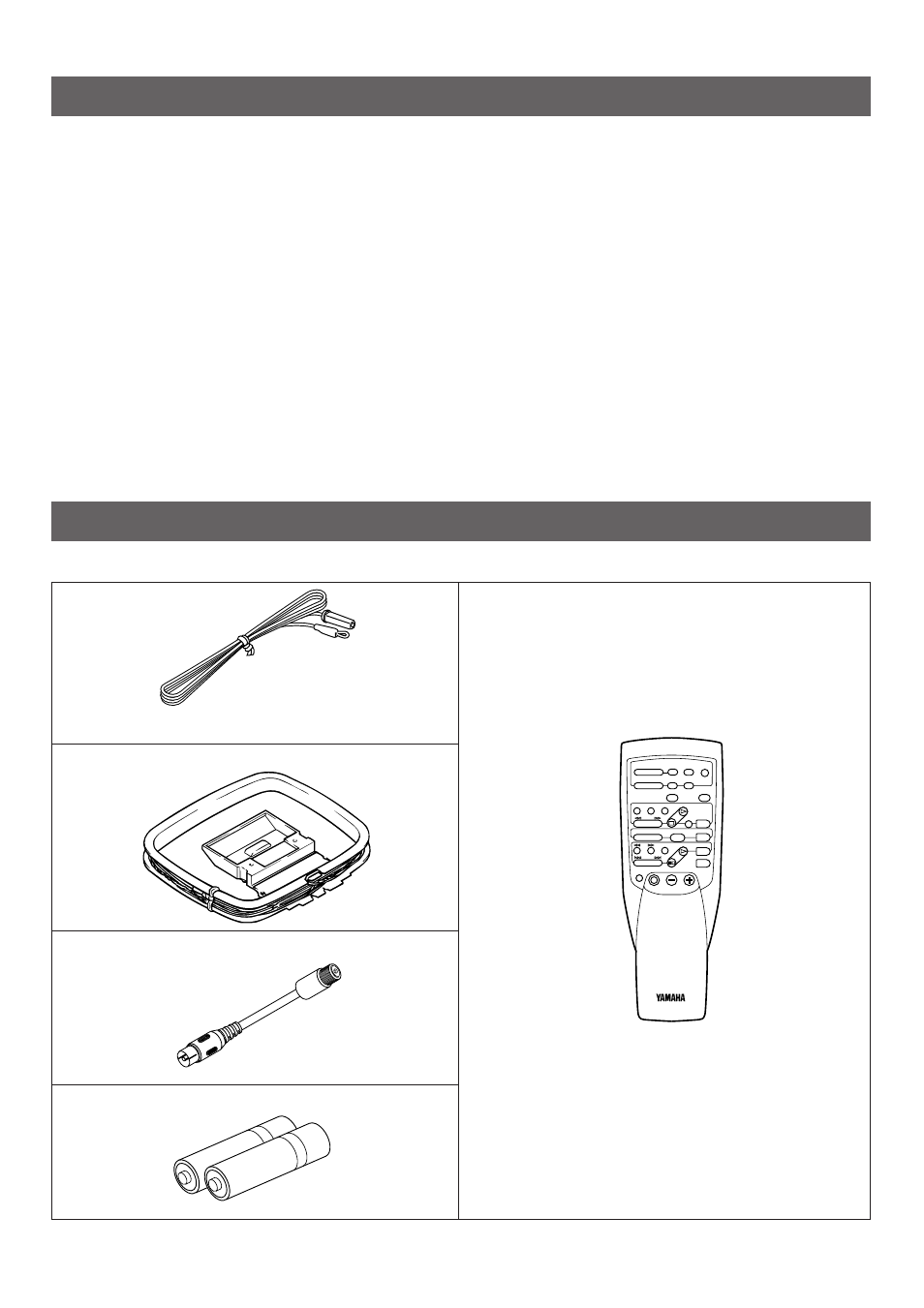 Supplied accessories, Contents supplied accessories | Yamaha R-V302K User Manual | Page 2 / 36