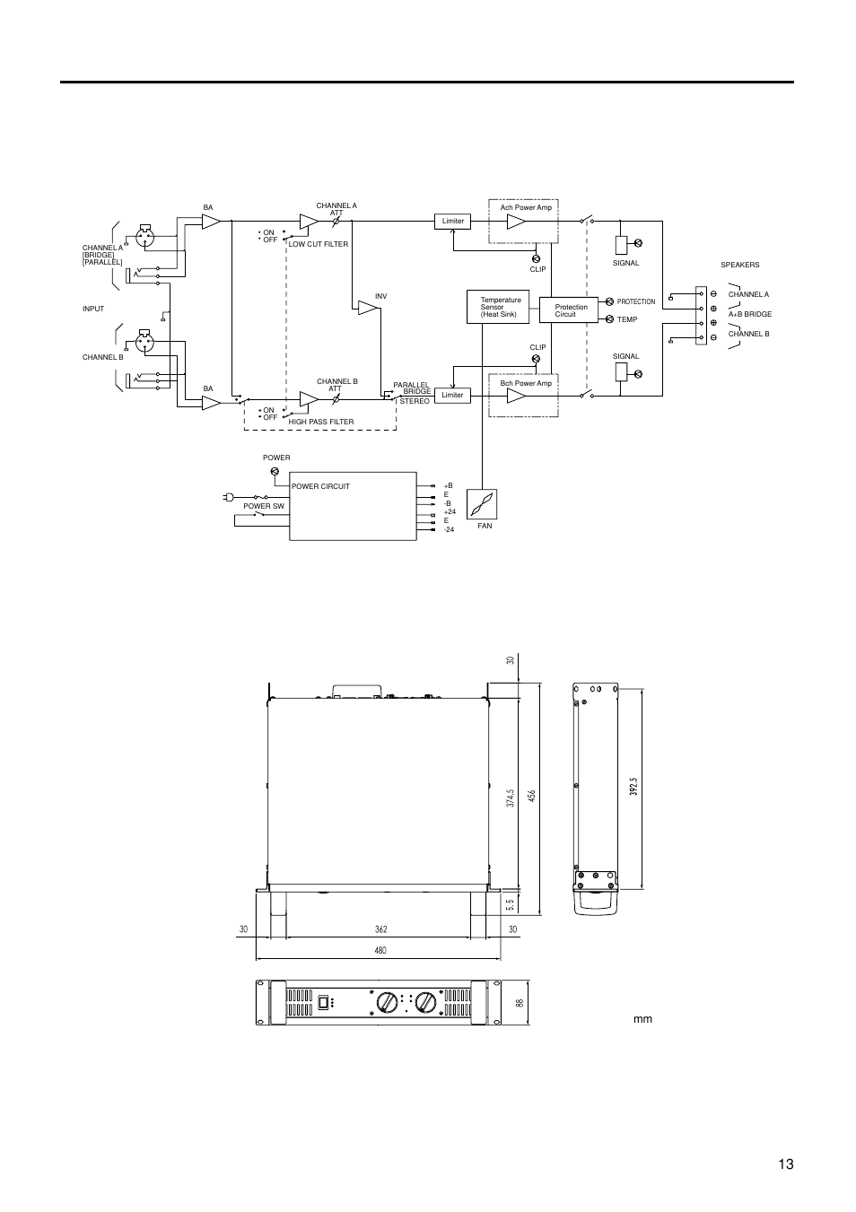 Yamaha P1000S User Manual | Page 13 / 16
