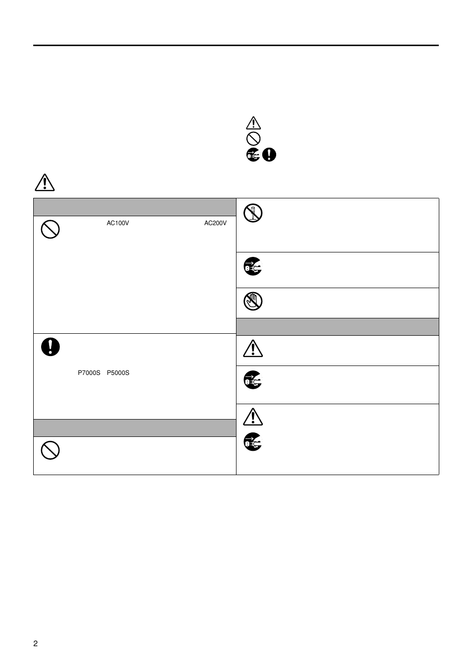 Yamaha P1000S User Manual | Page 2 / 16