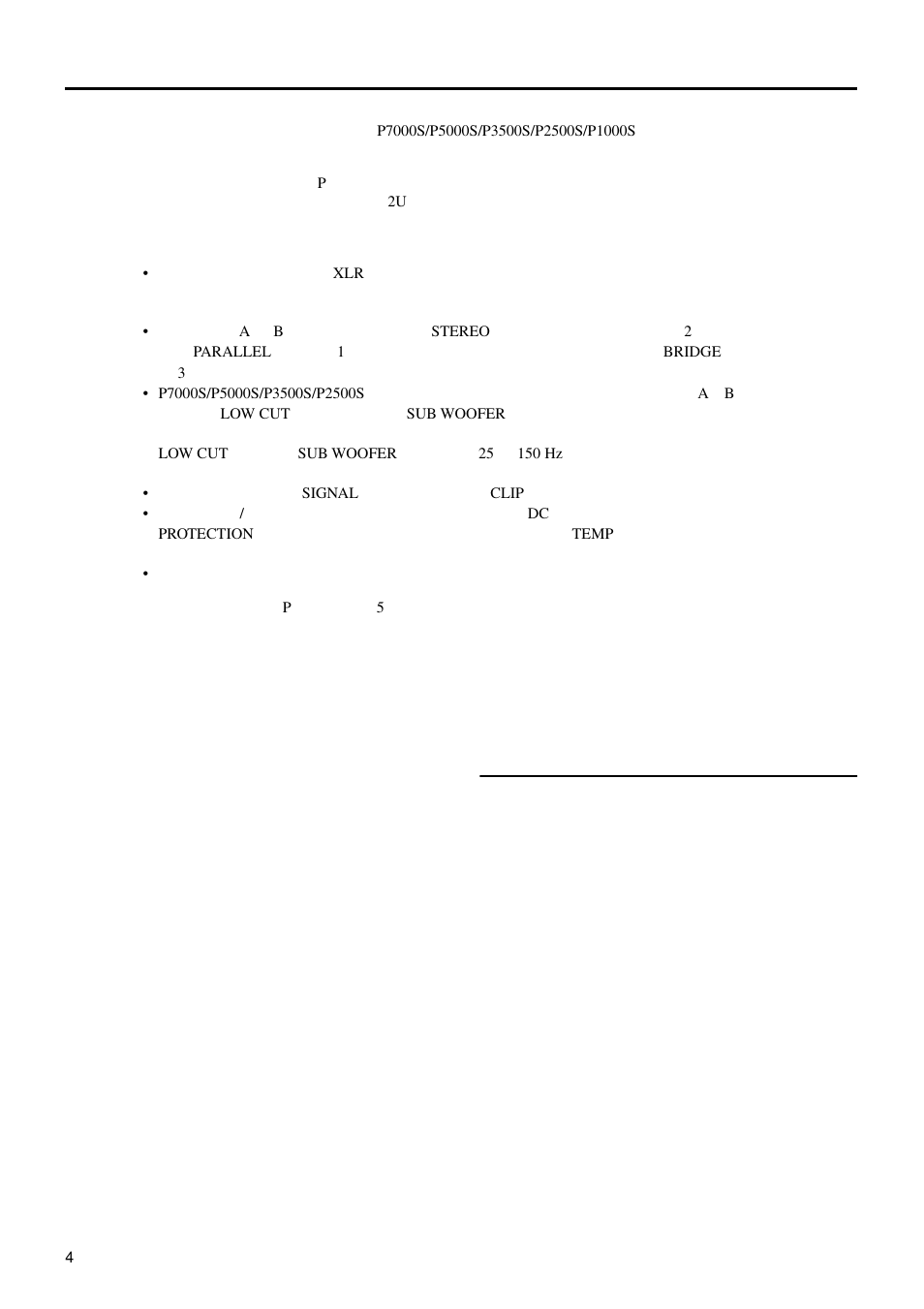 Yamaha P1000S User Manual | Page 4 / 16