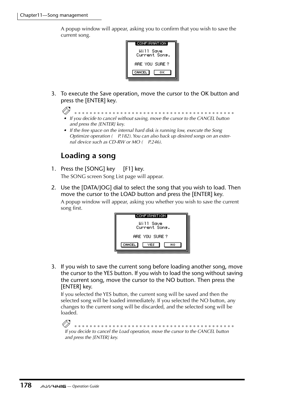 Loading a song | Yamaha AW4416 User Manual | Page 188 / 280