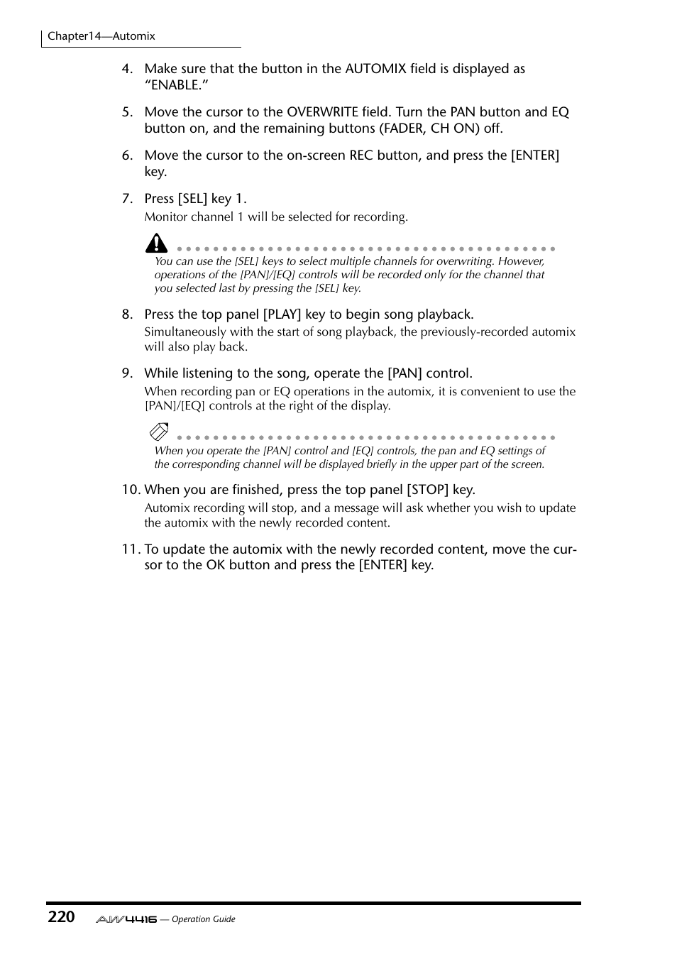 Yamaha AW4416 User Manual | Page 230 / 280