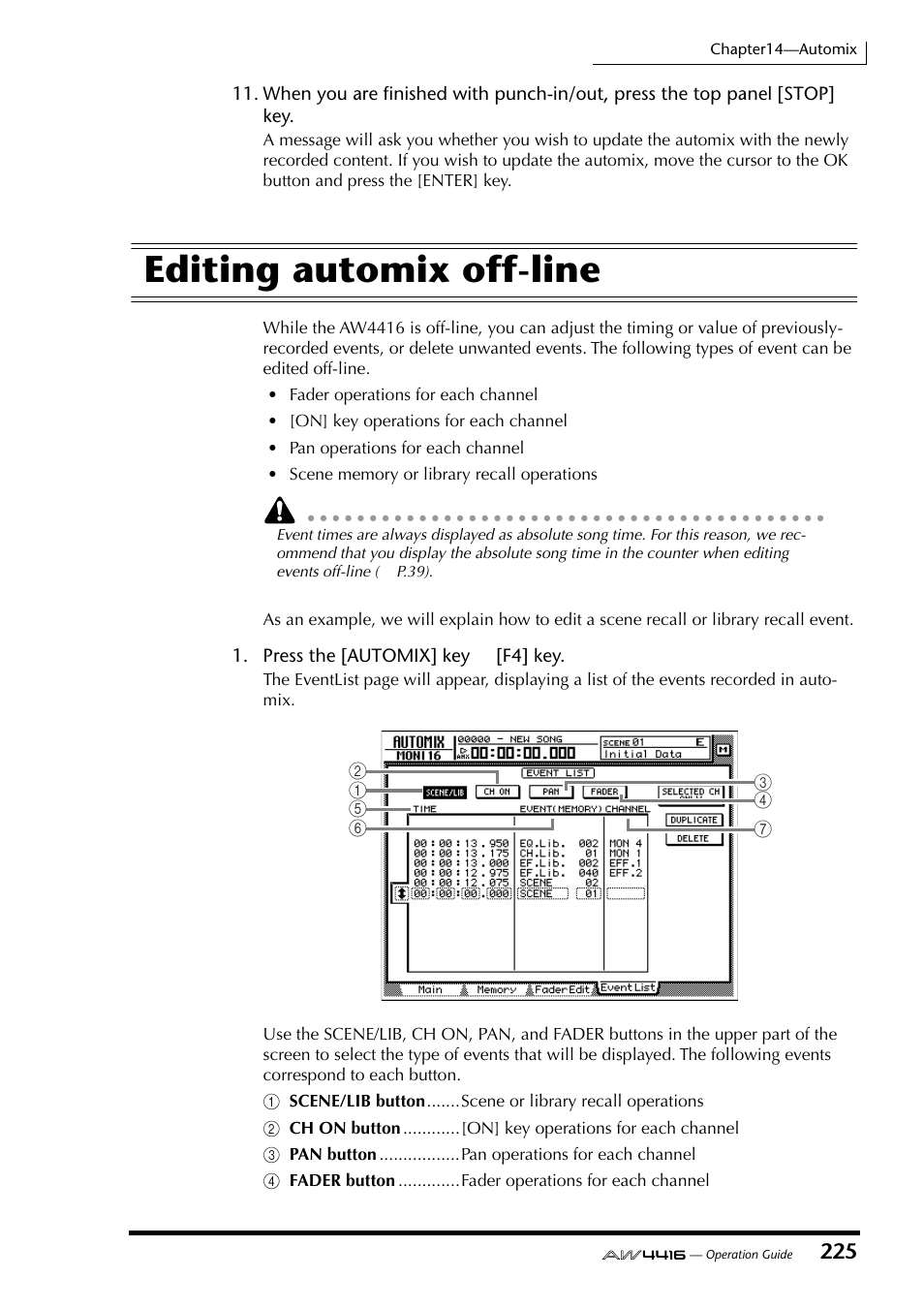 Editing automix off-line | Yamaha AW4416 User Manual | Page 235 / 280